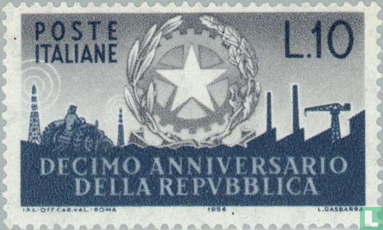 Republiek Italië 10 jaar
