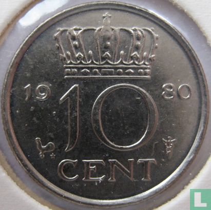 Nederland 10 cent 1980 - Afbeelding 1