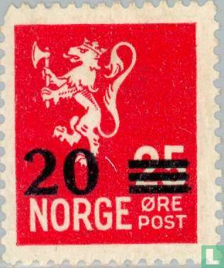 Lion with overprint