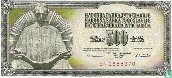 Yougoslavie 500 Dinara 1986 - Image 1