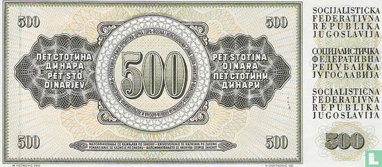Yougoslavie 500 Dinara 1986 - Image 2