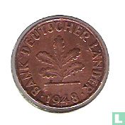 Duitsland 1 pfennig 1948 (F) - Afbeelding 1