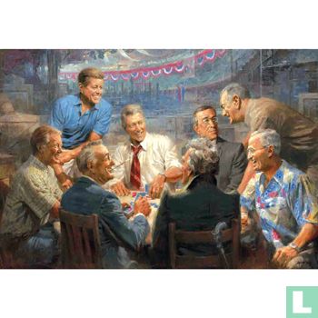 Presidents playing poker