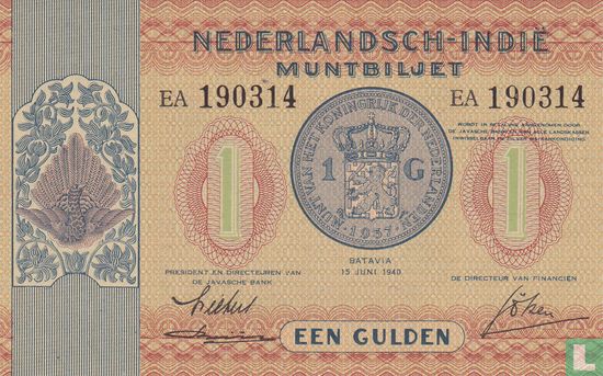 Nederlands Indië 1 Gulden - Afbeelding 1