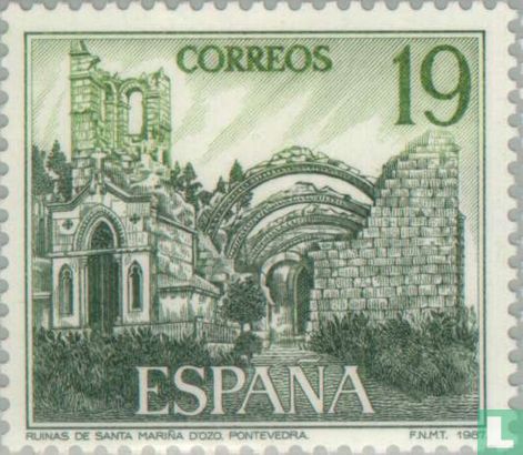 Ruinen der Kirche Santa Mariña d'Ozo