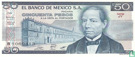 Mexique 50 Pesos (série JY) - Image 1
