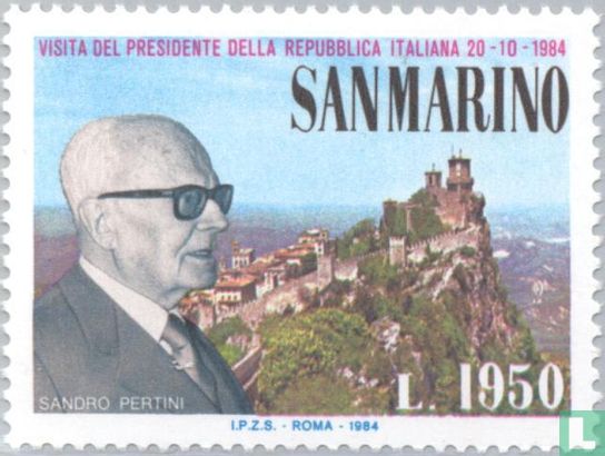 Visite du président Pertini à Saint-Marin