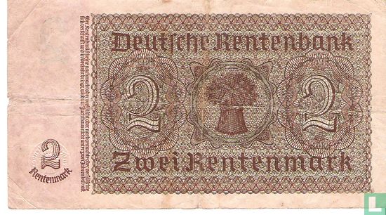 Rentenbank, 2 Rentenmark 1937 (P.174 - Ros.167b) - Afbeelding 2