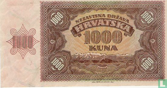 Croatia 1,000 Kuna 1941 - Image 2