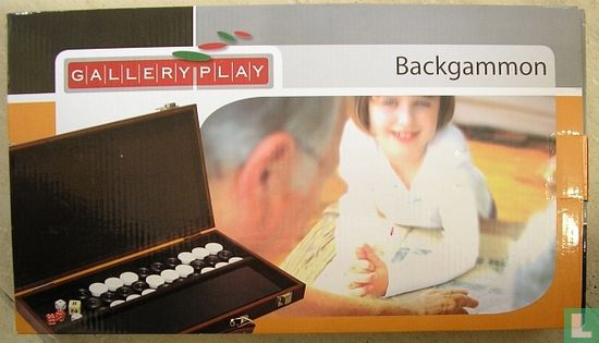 Backgammon in grote koffer - Afbeelding 1