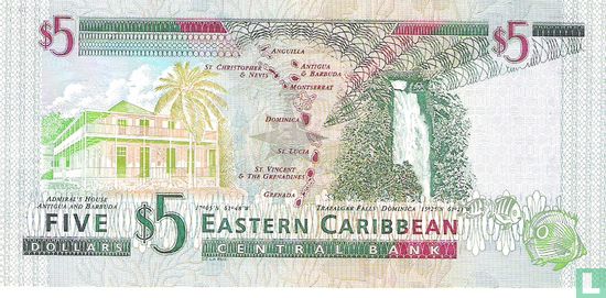 Oost. Caraïben 5 Dollars U (Anguilla) - Afbeelding 2