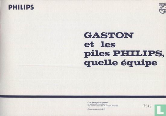 Gaston et les piles Philips quelle équipe - Afbeelding 2