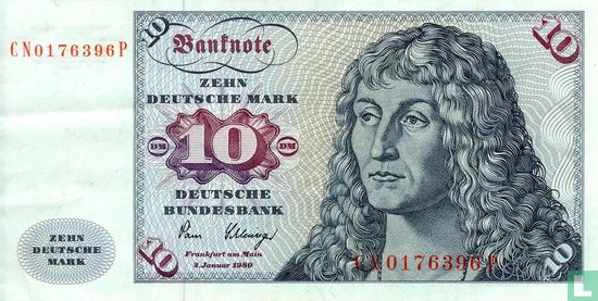 Bundesbank, 10 D-Mark 1980 (*) - Bild 1