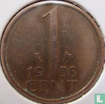 Nederland 1 cent 1958 - Afbeelding 1