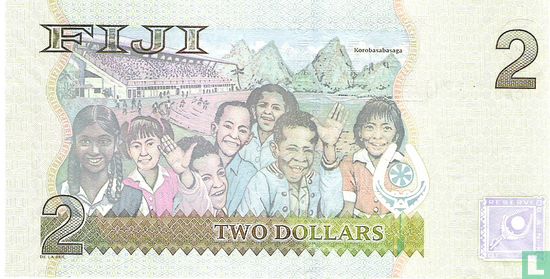 Fidji 2 Dollars 2007  - Image 2