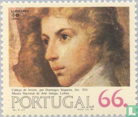 Portuguese-Brazilian stamp tent. LUBRAPEX