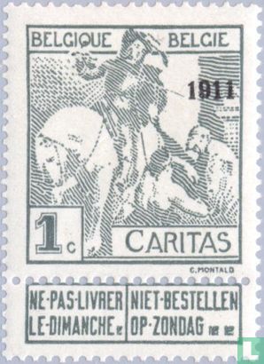 Caritas, mit Aufdruck "1911"
