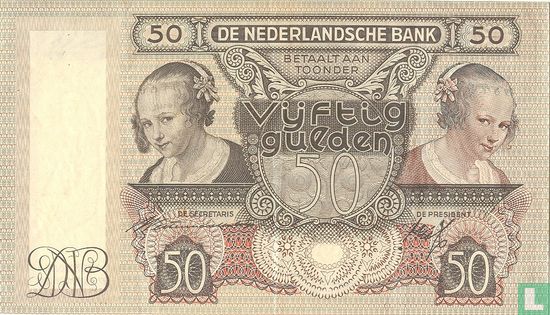 50 gulden Nederland (Oestereetster) - Afbeelding 1