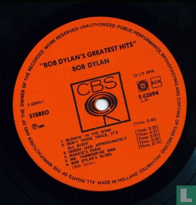 Bob Dylan's Greatest Hits - Image 3