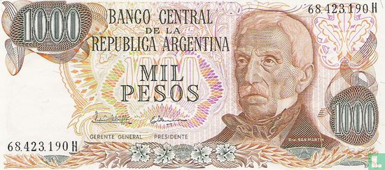 Argentinien 1000 Pesos (lopez, diz) - Bild 1