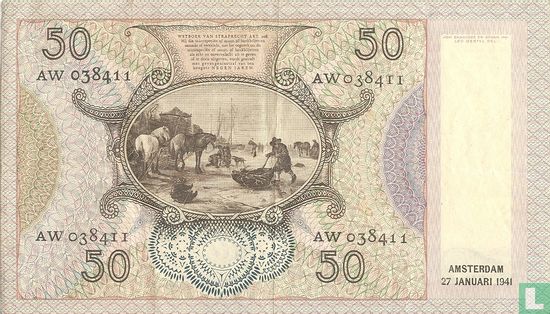 50 gulden Nederland (Oestereetster) - Afbeelding 2