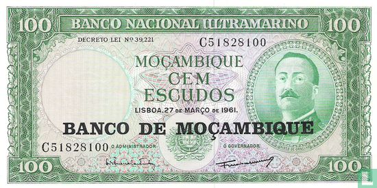 Mozambique 100 Escudos  - Afbeelding 1