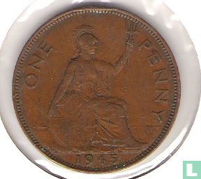 United Kingdom 1 penny 1945 - Image 1