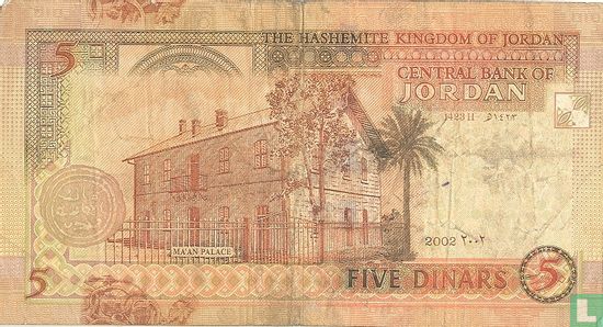 Jordanië 5 Dinars 2002 - Afbeelding 2