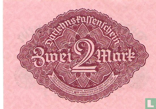 Reichsschadenverwaltung, 2 Mark 1922 (S.62 - Ros.74) - Bild 2