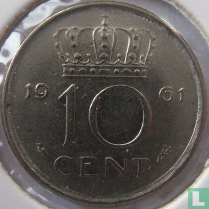 Netherlands 10 cent 1961 - Image 1
