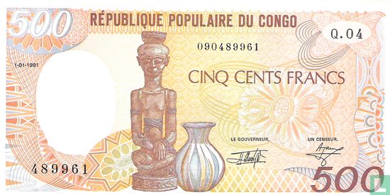 Kongo (bras.) 500 Franken - Bild 1