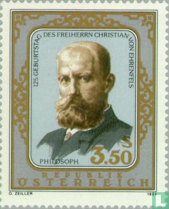 Freiherr Christian von Ehrenfels 125 years