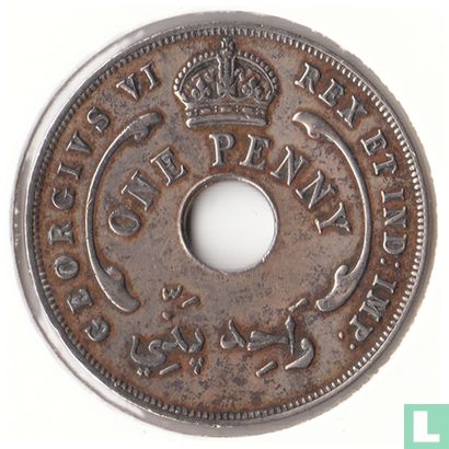 Brits-West-Afrika 1 penny 1944 - Afbeelding 2
