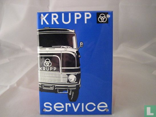 Emaille Bord : Krupp Service