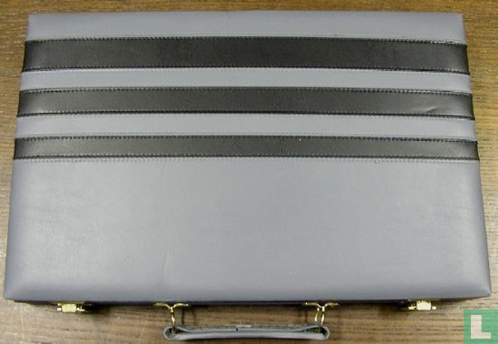 Backgammon in luxe metalen koffer - Afbeelding 1