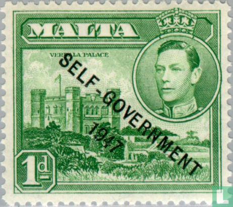 overprint "SELF-GOVERNMENT 1947"