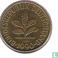 Duitsland 10 pfennig 1990 (F) - Afbeelding 1