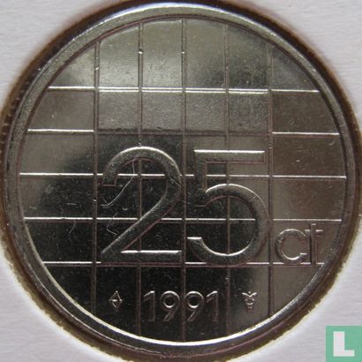 Nederland 25 cent 1991 - Afbeelding 1