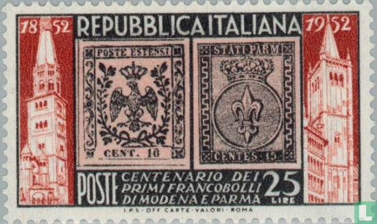 Stamp Jahrestag Modena und Parma