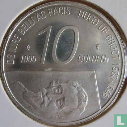 Nederland 10 gulden 1995 "350th anniversary Death of Hugo de Groot" - Afbeelding 1