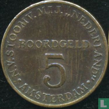 Boordgeld 5 cent 1947 SMN - Afbeelding 3