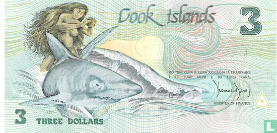 Cookeilanden 3 Dollars  - Afbeelding 1