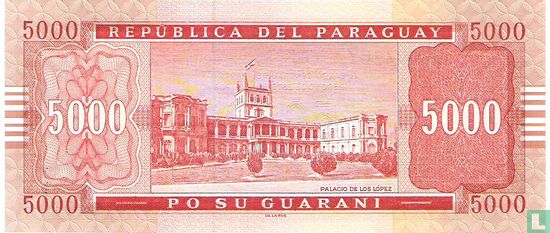 Paraguay 5.000 Guaranies 2005 - Afbeelding 2