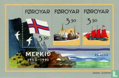 Flag Faroe Islands 1940-1990