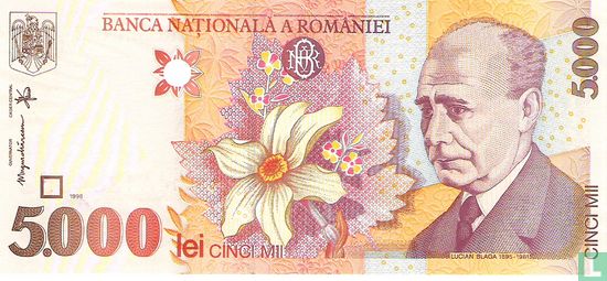 Roumanie 5.000 Lei 1998 - Image 1