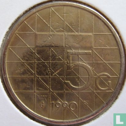 Pays-Bas 5 gulden 1990 - Image 1