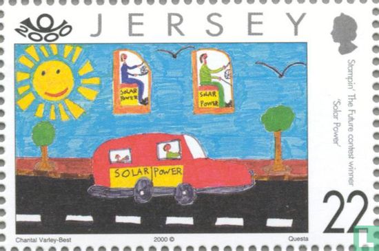 Conception de timbre-poste des gagnants par des enfants
