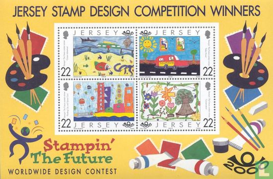 Winners stamp design by children