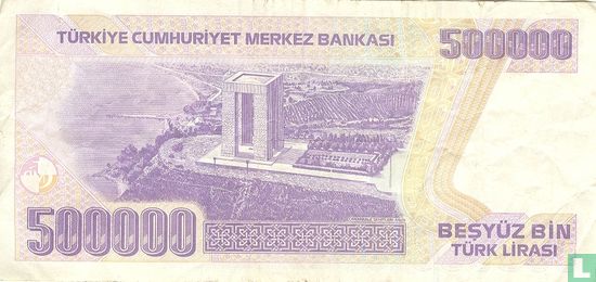 Turkey 500,000 Lira ND (1998/L1970) P212a1 - Image 2