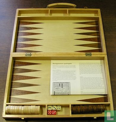 Backgammon in houten koffer - Image 2
